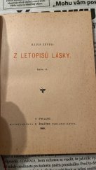 kniha Z letopisů lásky. Řada II., F. Šimáček 1889