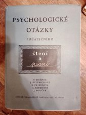 kniha Psychologické otázky počátečního čtení a psaní, SPN 1955