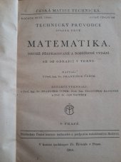kniha Matematika Technický průvodce, Česká matice technická 1944