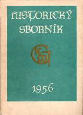 kniha Historický sborník 1956. Studie historické a ethnografické, Kraj. museum 1957