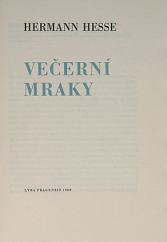 kniha Večerní mraky, Supraphon 1989