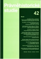 kniha Právněhistorické studie., Karolinum  2012