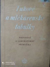 kniha Tukové a mlékárenské tabulky (Provozní a laboratorní příručka) : [Sborník] : Určeno pracovníkům potravinářského prům., SNTL 1955