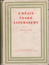 kniha Z dějin české literatury, Státní nakladatelství krásné literatury, hudby a umění 1960