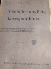 kniha Učebnice anglické korespondence pro obchodní akademie. První díl..., Česká grafická Unie 1948