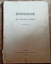 kniha Zoologie pro devátý postupný ročník Pokusná učebnice, SPN 1957