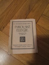 kniha Tyrolské elegie, K. Svoboda 1914