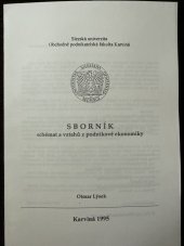 kniha Sborník schémat a vztahů z podnikové ekonomiky, Slezská univerzita 1995