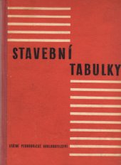kniha Stavební tabulky pro průmyslové školy, SPN 1957