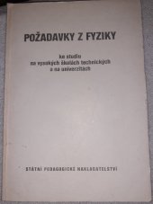 kniha Požadavky z fyziky ke studiu na vysokých školách technických a na univerzitách, SPN 1987