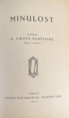 kniha Minulost román, Česká grafická Unie 1919