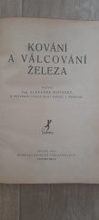 kniha Kování a válcování železa, Hornicko-hutnické nakladatelství Prometheus 1926