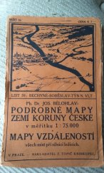 kniha Podrobné mapy zemí koruny České v měřítku 1:75.000 a mapy vzdáleností všech míst při silnici ležících. Seš. 26. List 59, - Bechyně - Soběslav - Týn n. Vltavou, F. Topič 