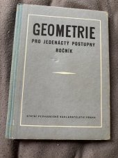 kniha Geometrie pro jedenáctý postupný ročník, Státní pedagogické nakladatelstí 1957