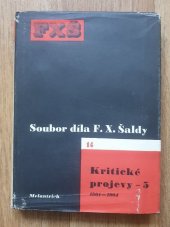 kniha Kritické projevy 5. - 1901-1904, Melantrich 1951