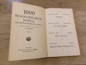 kniha 1000 nejkrásnějších novell 1000 světových spisovatelů. Sv. 64, Jos. R. Vilímek 1914