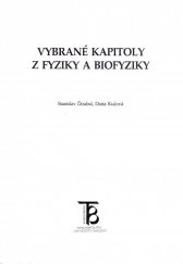 kniha Vybrané kapitoly z fyziky a biofyziky, Karolinum  1994