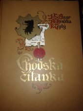 kniha Chodská čítanka, F. Obzina 1927