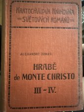 kniha Hrabě de Monte Christo III - IV., Karel Kratochvíl 1924