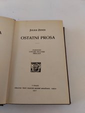 kniha Ostatní prósa pojednání, doplněk belletrie, překlady, Česká grafická Unie 1907