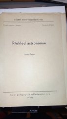 kniha Přehled astronomie Určeno pro posluchače matematiky a fyziky, SPN 1960