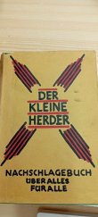 kniha Der Kleine Herder Von A bis K, Herder & co.,Freiburg, 1924
