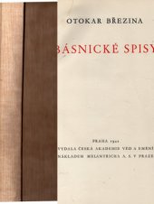 kniha Básnické spisy, Melantrich 1942