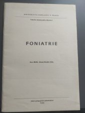 kniha Foniatrie určeno pro posl. fak. všeobecného lék., SPN 1989