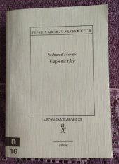 kniha Vzpomínky, Archiv Akademie věd České republiky 2002
