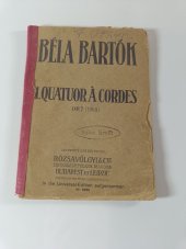 kniha Bela Bartok, 1. Quatuor a cordes Op. 7, Rózsavölgyi 1911