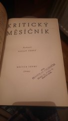 kniha Kritický měsíčník 1946, Fr. Borový 1946