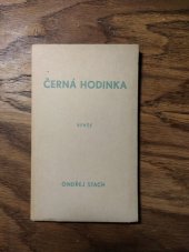 kniha Černá hodinka verše, s.n. 1939