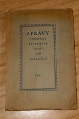 kniha Zpráva o činnosti Jedličkova ústavu pro zmrzačené, Zemský spolek pro léčbu a výchovu mrzáků 1931