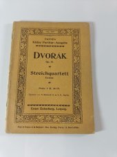 kniha Dvorak, No 299, Op 51 Streichquartett, Es dur., Ernst Eulenburg 1900