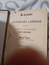 kniha Kázaní v podobenstvích a v příkladech na všecky neděle a svátky roku církevního, C.k. universitní kněhtiskárna Antonína Halousky 1857