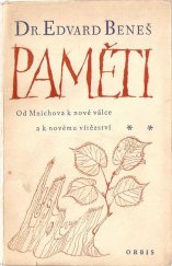 kniha Paměti. Od Mnichova k nové válce a k novému vítězství, Orbis 1948