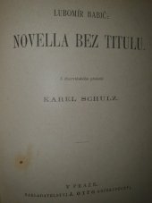kniha Novella bez titulu, J. Otto 1896