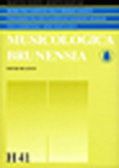 kniha Musicologica Brunensia Miloši Štědroňovi k 65. narozeninám : H 41 (2006), Masarykova univerzita 2007