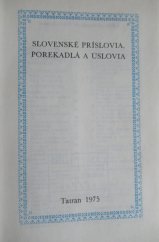 kniha Slovenské príslovia, porekadlá a úslovia, Tatran 1975