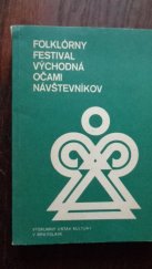 kniha Folklórny festival Východná očami návštevníkov, Výskumný ustav kultury v Bratislave 1981
