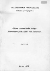 kniha Cvičení z matematické analýzy Diferenciální počet funkcí více proměnných, Masarykova univerzita 1993