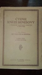 kniha Čtenie knězě Benešovy, F.J. Buček 1917