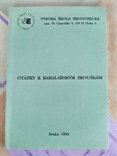 kniha Otázky k bakalářským zkouškám, Vysoká škola ekonomická 1993