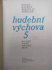 kniha Hudební výchova pro pátý ročník základní školy, SPN 1990