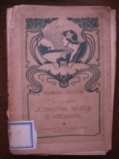 kniha Jednotný názor o všemmíru, Jos. R. Vilímek 1897