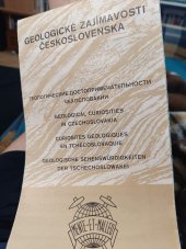 kniha Geologické zajímavosti Československa  Informační přehled , Ústřední ústav geologický 1983