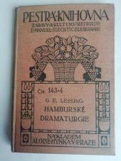 kniha Z hamburské dramaturgie, Alois Hynek 1913