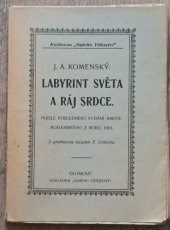kniha Labyrint světa a ráj srdce. Podle posl.vydání amsterodamského z roku 1663., Naše Vítězství 1928