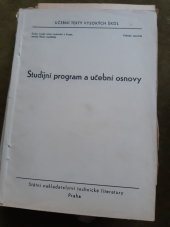 kniha Studijní program a učební osnovy Čes. vys. učení techn. v Praze Fak. stavební, SNTL 1961