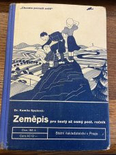 kniha Zeměpis pro šestý až osmý postupný ročník (podle normálních učebných osnov pro školy obecné), Státní nakladatelství 1935